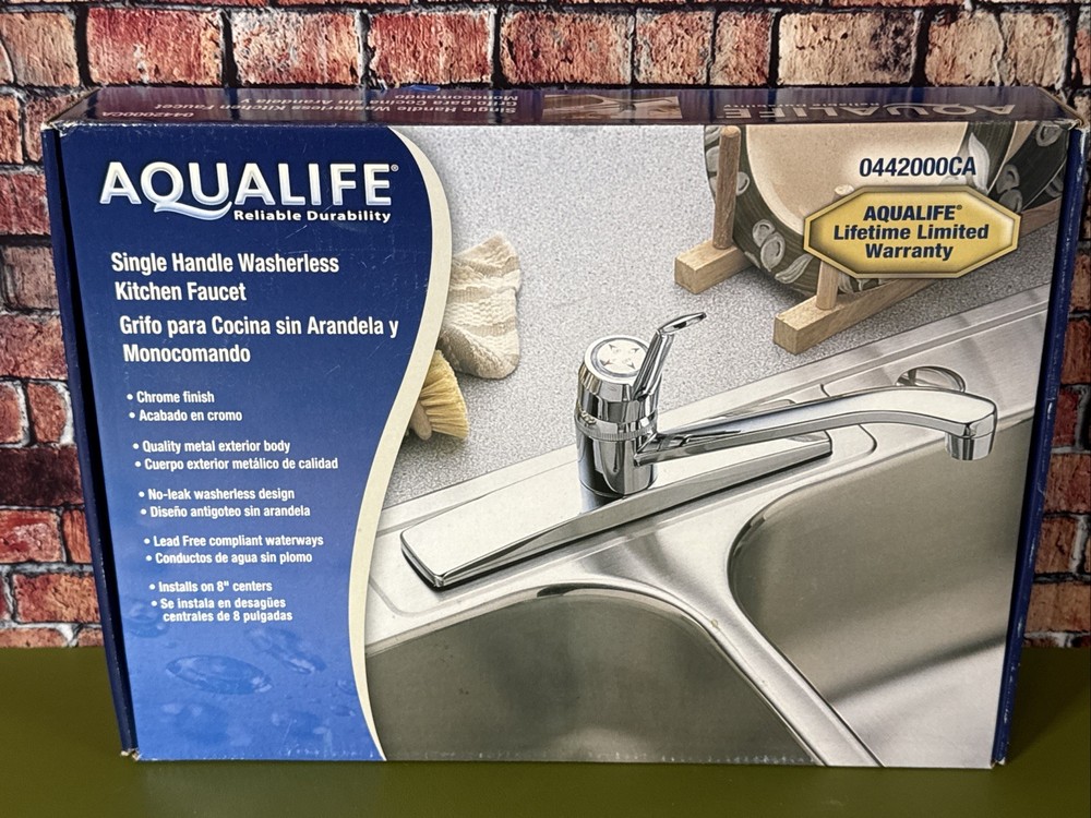 Aqualife Single Handle Washerless Kitchen Faucet Chrome 0442000CA