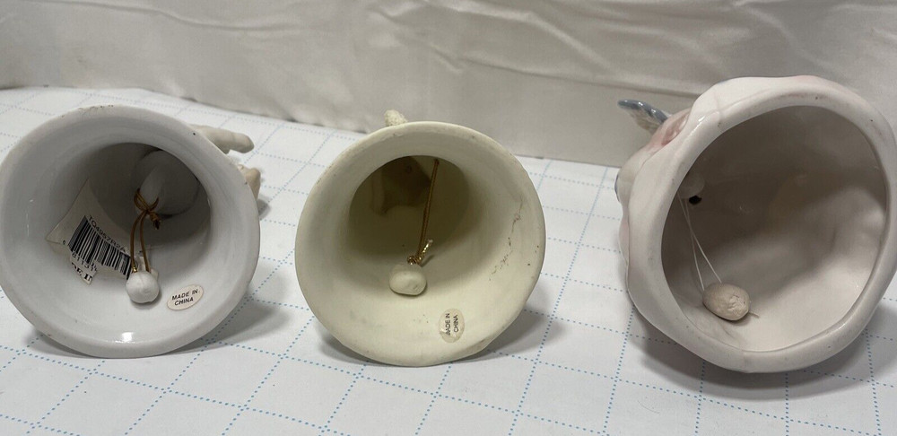 3 Angel Bell Figurines