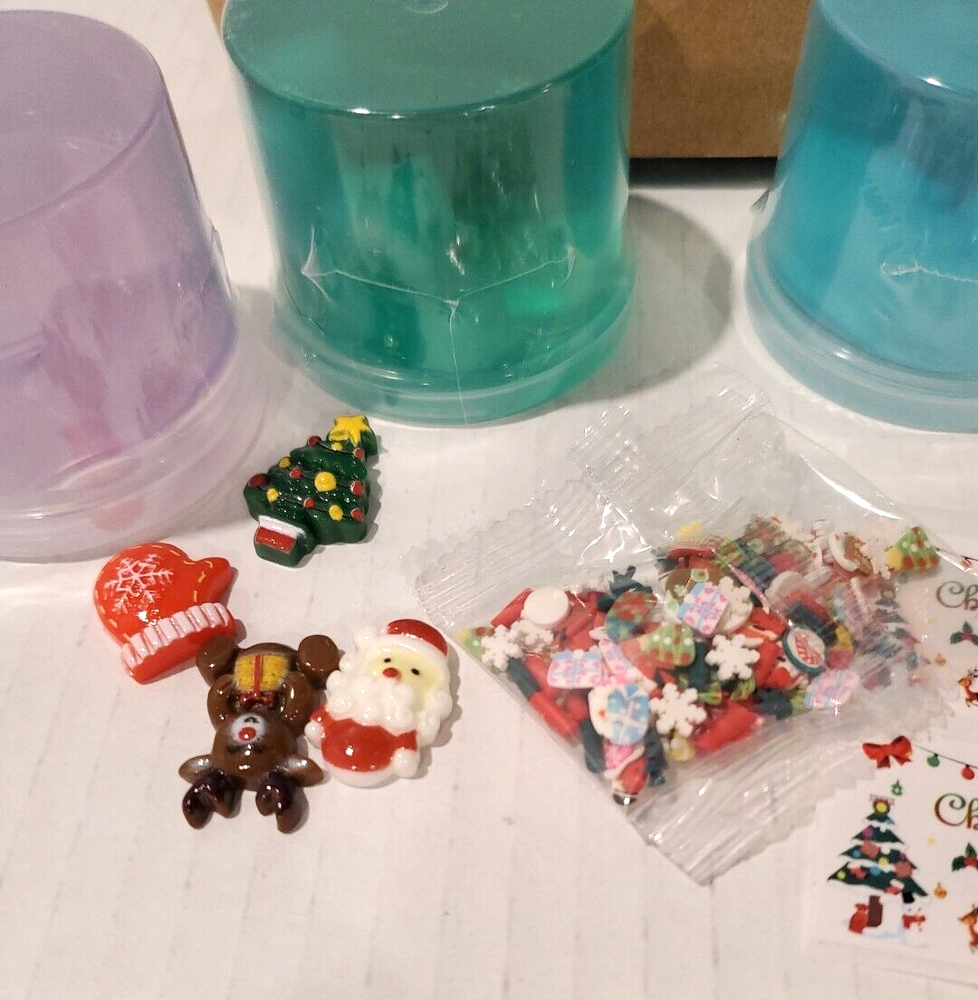 Butter Slime Clear Christmas Theme 4 Pack