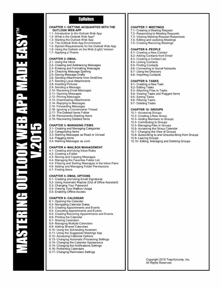 Learn Microsoft OUTLOOK ON THE WEB Video Training Tutorial Digital Course