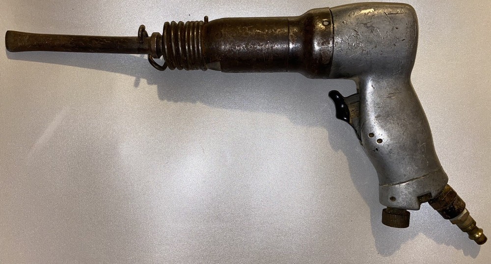 Vintage Handheld Air Chisel with Chisel Attachment