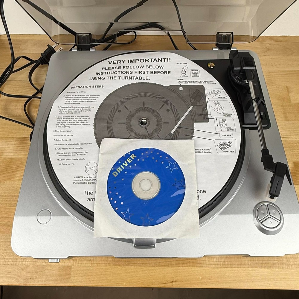 USB Turntable Vinyl Record Player It Innovative Technology Record to Computer