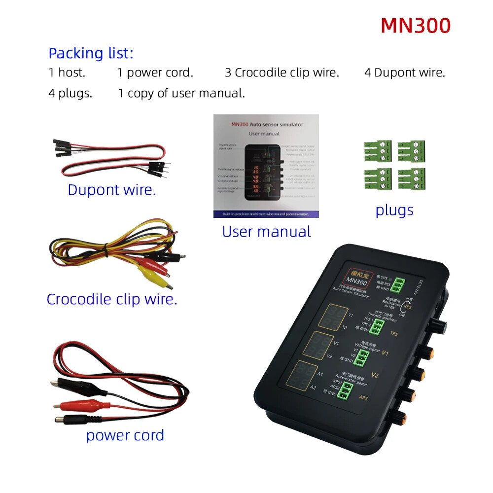 Auto Sensor Simulator Car Rail Oxygen Oil Pressure Flow Sensor Signal