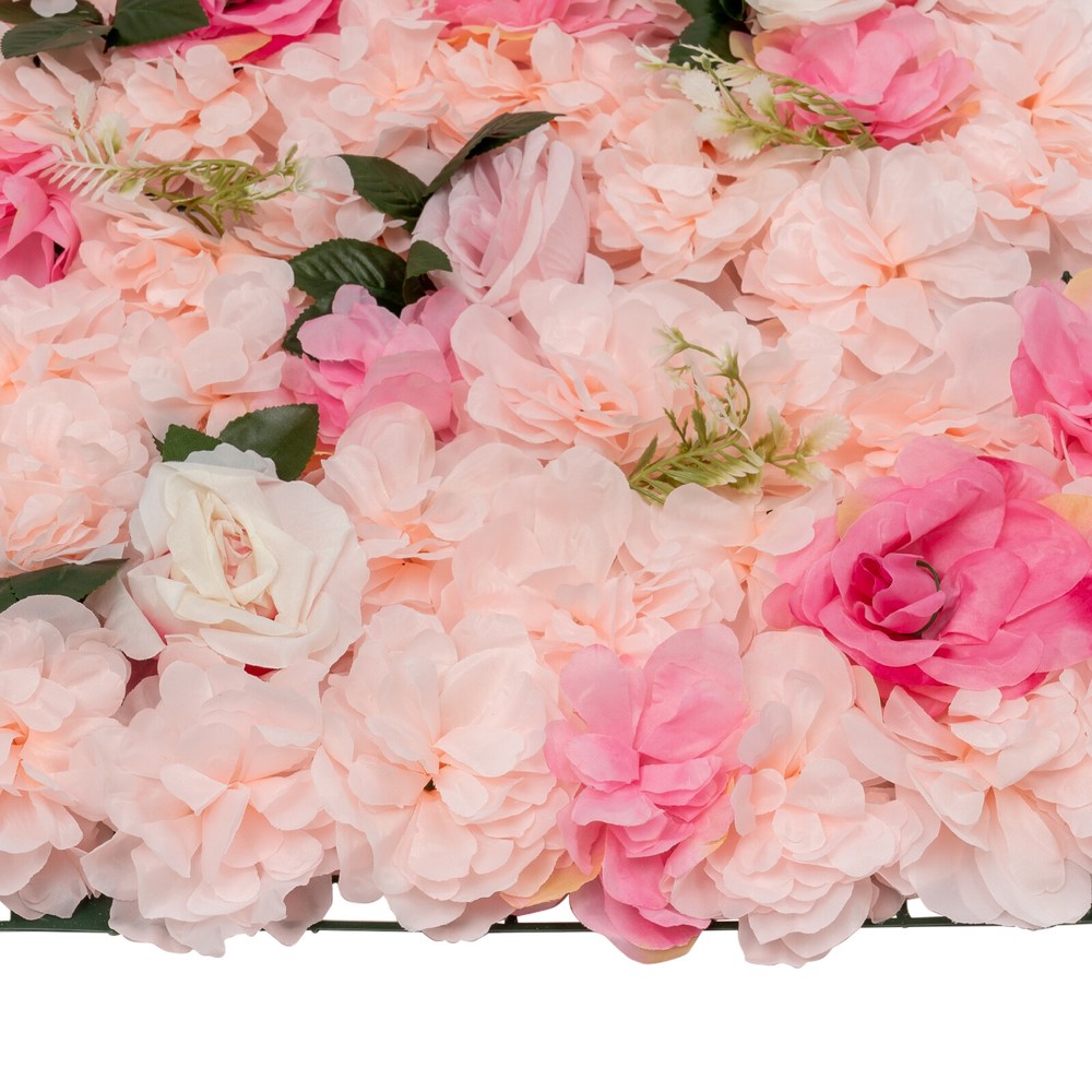 20 Pieces Flower Wall Panel Artificial Floral Backdrop Wall Decoration Backdrop