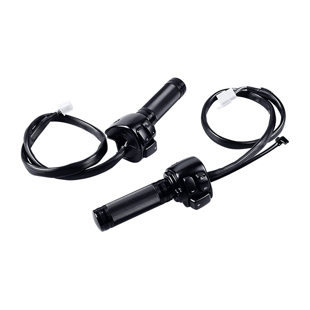 Motorcycle 1" Handlebar Control Switch Button Switches w/ Hand Grips for Harley