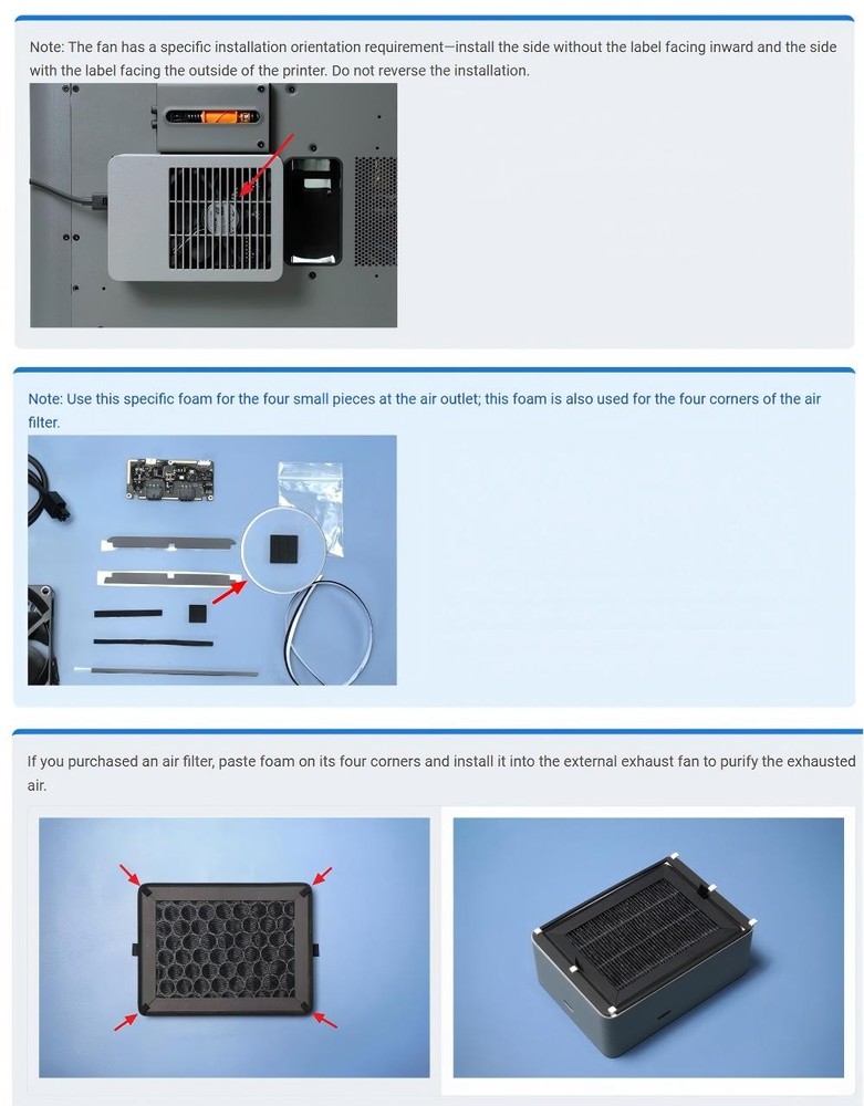 Genuine Bambu Lab External Exhaust Fan Kit for Bambu Lab P2S 3D Printers