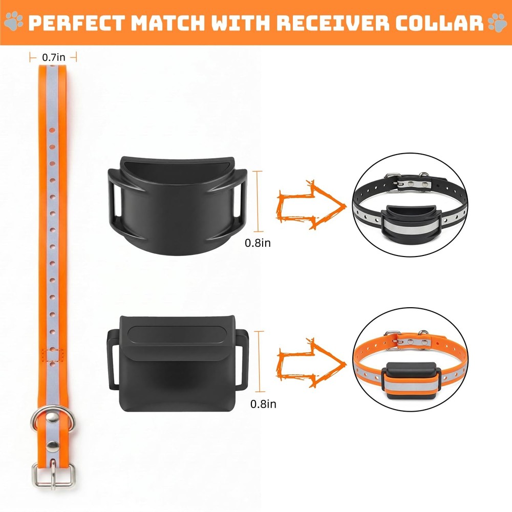 Waterproof Strap for Shock Collars, Adjustable Bark and Collar Strap, Fits 5–...