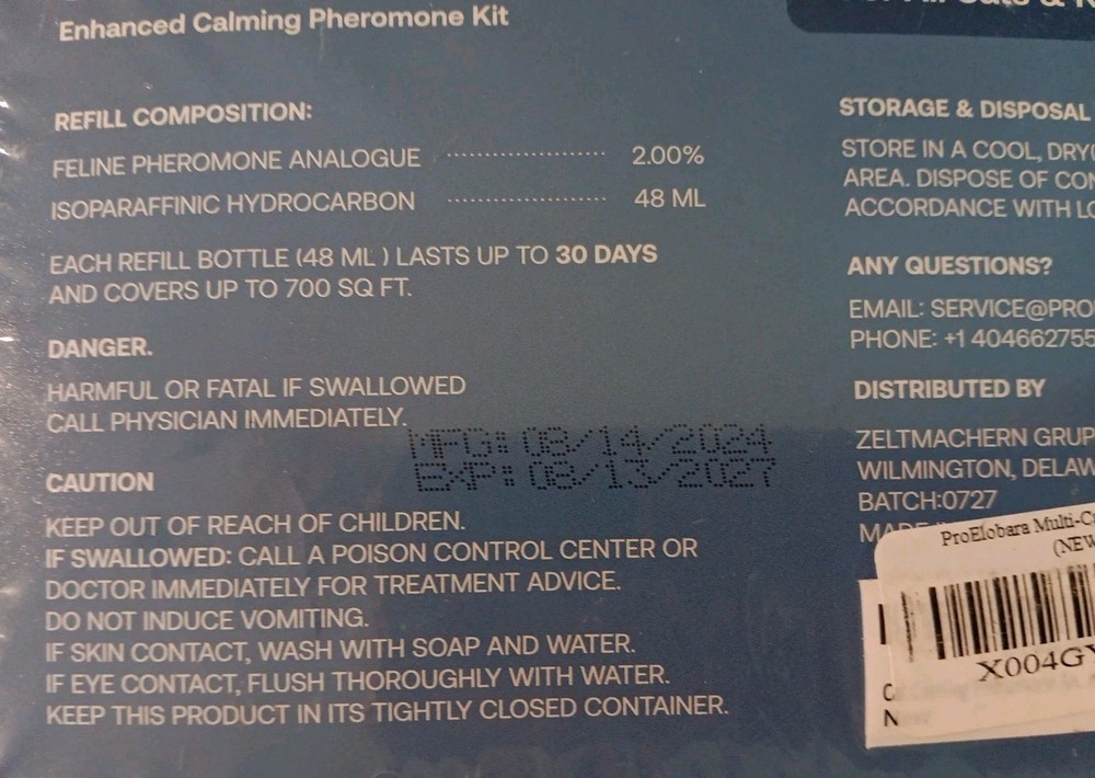 ProElobara Multi-Cat Pheromone Formula Diffuser Kit for Cat Calming...