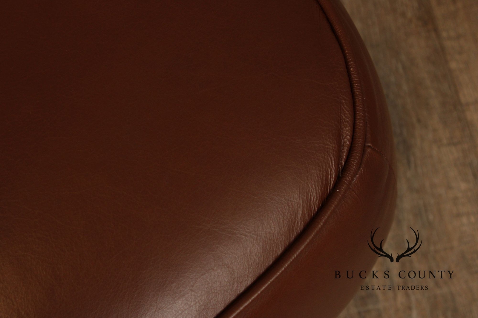 Precedent Traditional Pair of Leather Ottomans