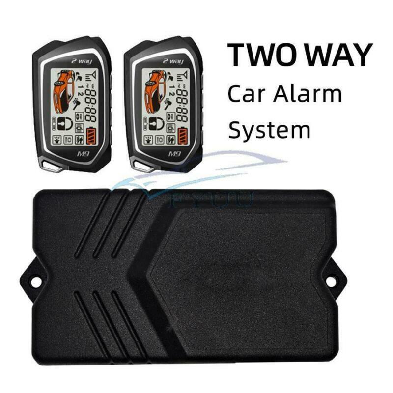 Car Alarm System Engine Start 2LCD Remote Security Two-way Keyless Entry Central