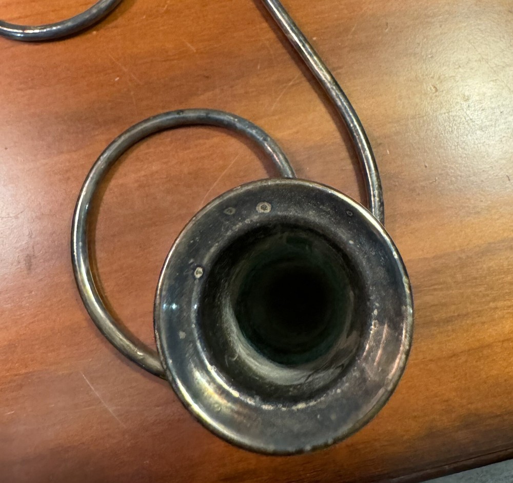 Gunter Kupetz WMF Germany Silver plate Candle Holders Sticks pair set 1950’s MCM