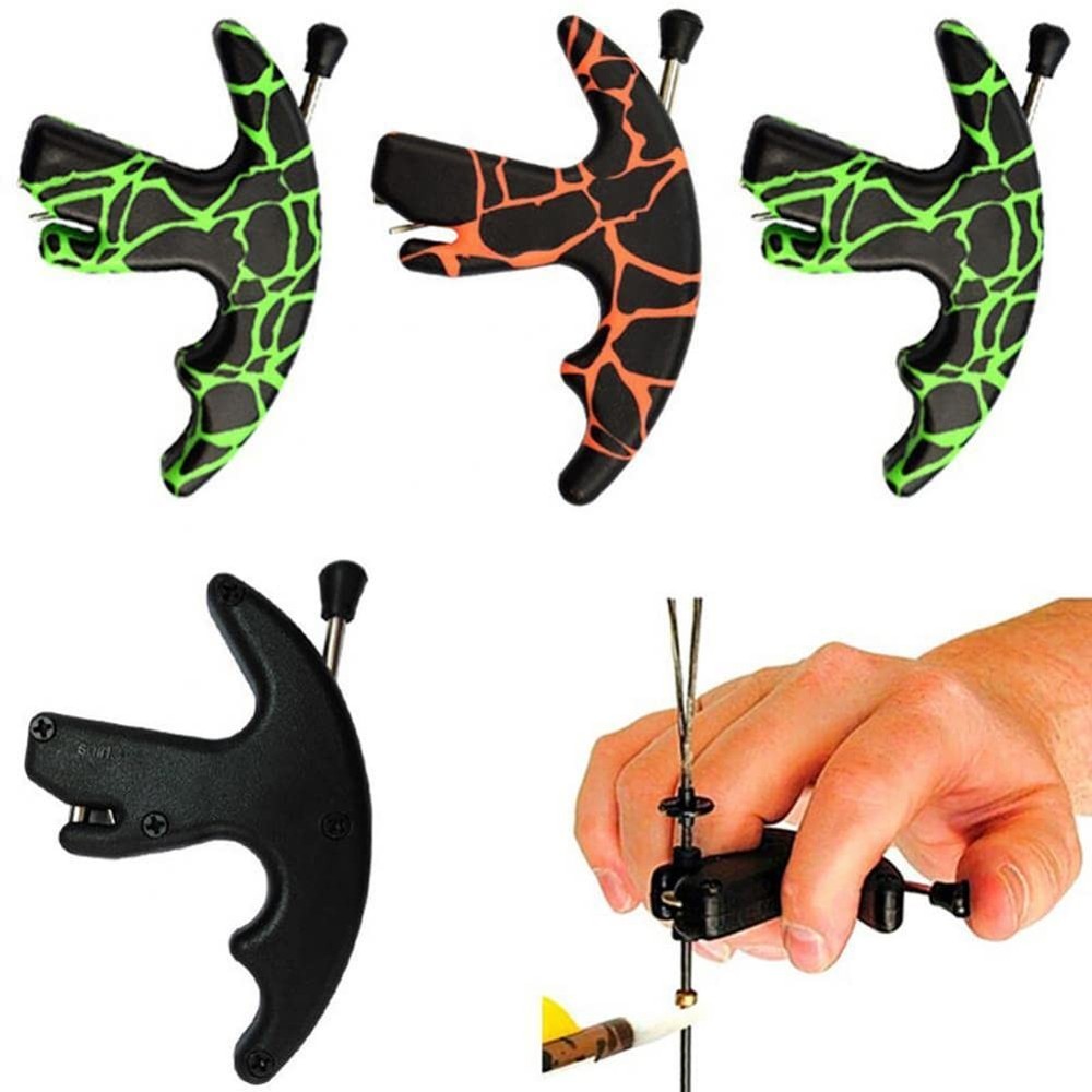 Thumb Bow Release, 3 Finger Thumb Trigger Caliper Grip Compound Bow Release A...