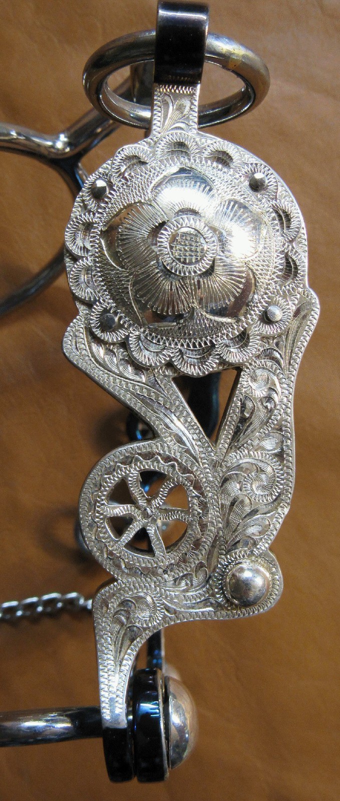 E Garcia Silver Ring Bit Blue Finish