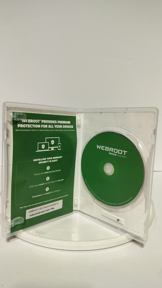 Webroot SecureAnywhere AntiVirus 3 Devices 1 Year - PC/Mac Disc & Keycode
