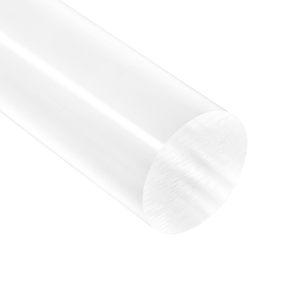 Acrylic Round Rod Clear,3" x 6-1/4" Solid Plastic PMMA Bar Stick