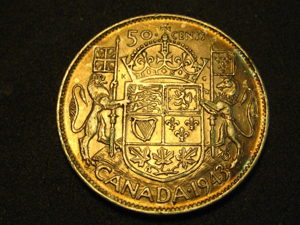 1943 Canadian Silver Half Dollar # 1