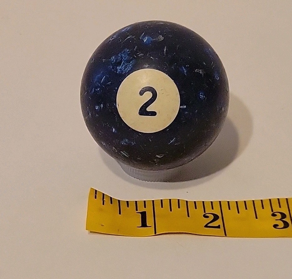 Vintage No. 2 Solid Blue Pool Ball Billiard 2" Replacement (K)