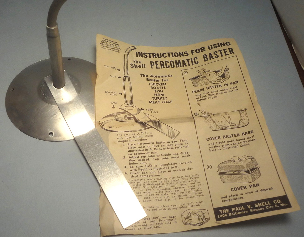 1949 SHELL PERCOMATIC BASTER remarkable in ORIGINAL BOX w/DIRECTIONS- NICE FIND!