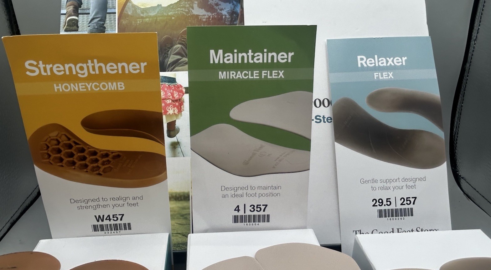 The Good Feet Store 3-Step Strengthen W457, Maintain 4|357, Relaxer 29.5|257