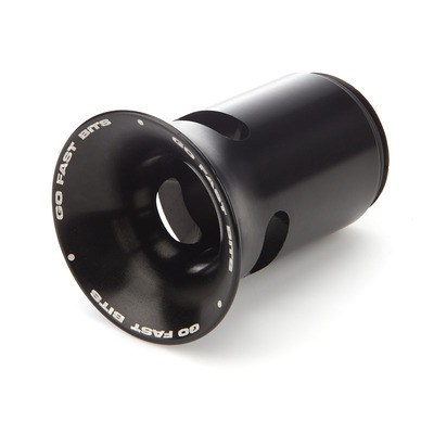 Go Fast Bits 5702, One Black Aluminum Whistling Trumpet Fits Gfb Bov Low Boost