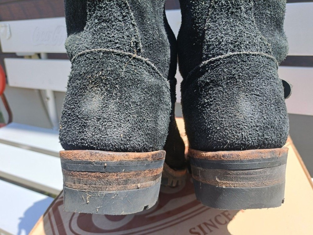 WESCO Boots Suede Black Boss Engineer Boots Size 8.5E