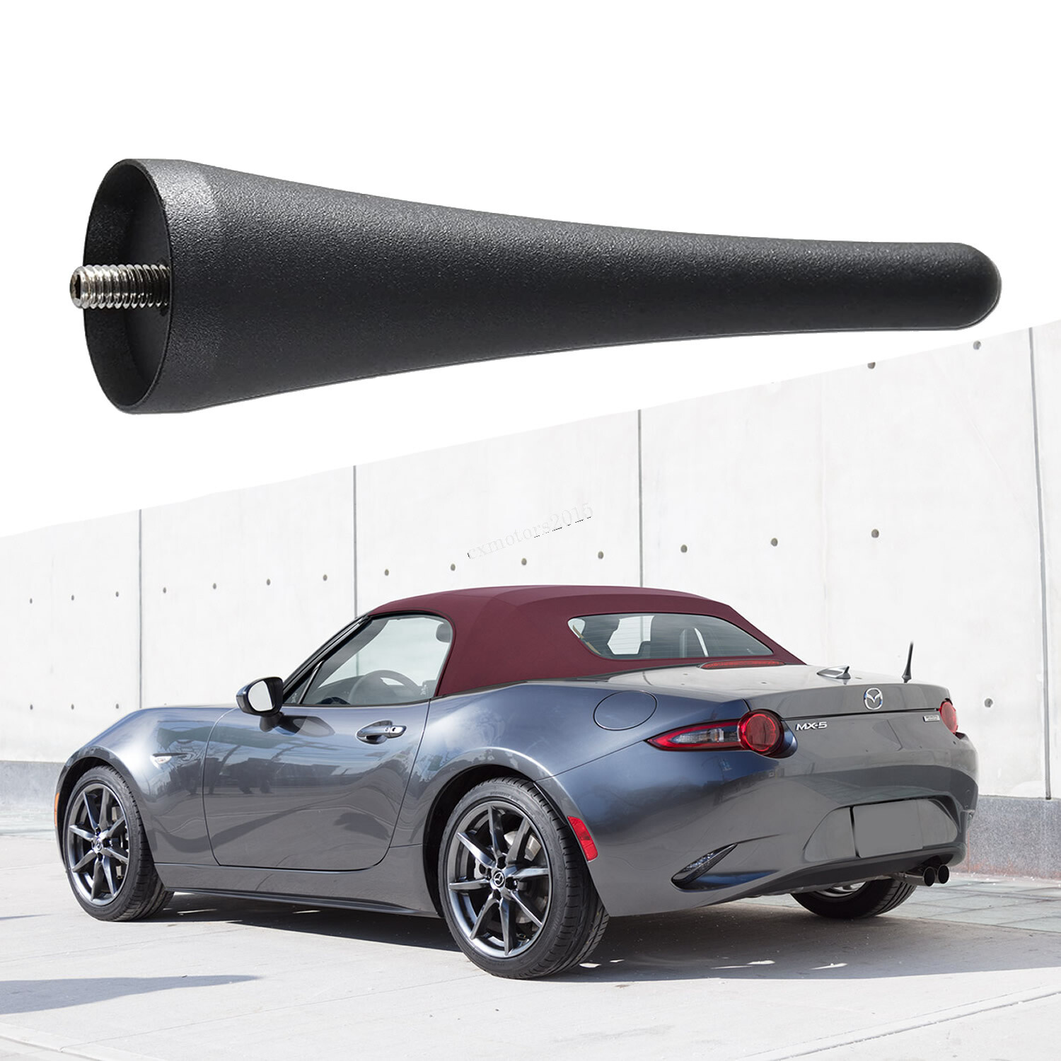 3.8" Short Stubby Antenna Mast Radio Signal Aerial For Mazda MX-5 Miata 06-20