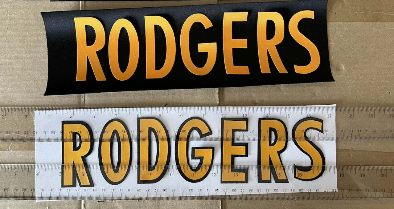 Pittsburgh Steelers Various Players UNSEWN Nameplates for your own Jersey