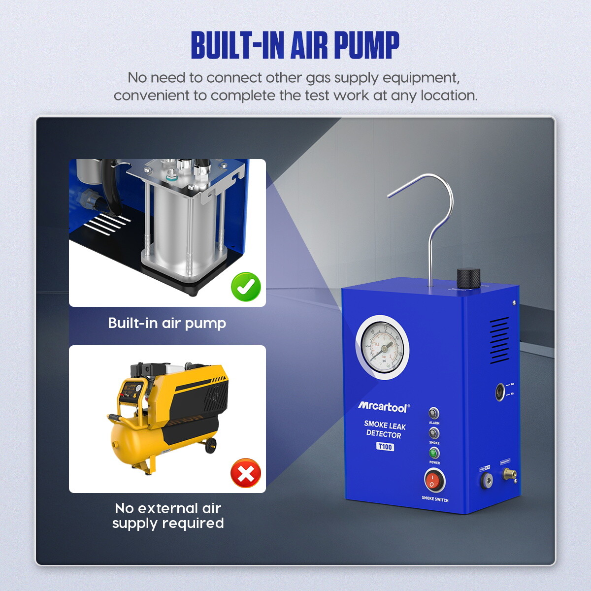 Auto EVAP Smoke Machine Exhaust Intake Vacuum Diagnostic Smoke Leak Detector NEW