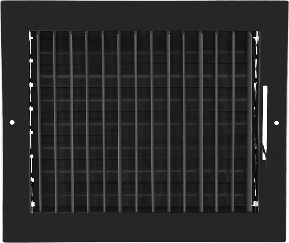 HVAC Premium 10x8 Adjustable Air Supply Diffuser Ceiling Wall Vent Black