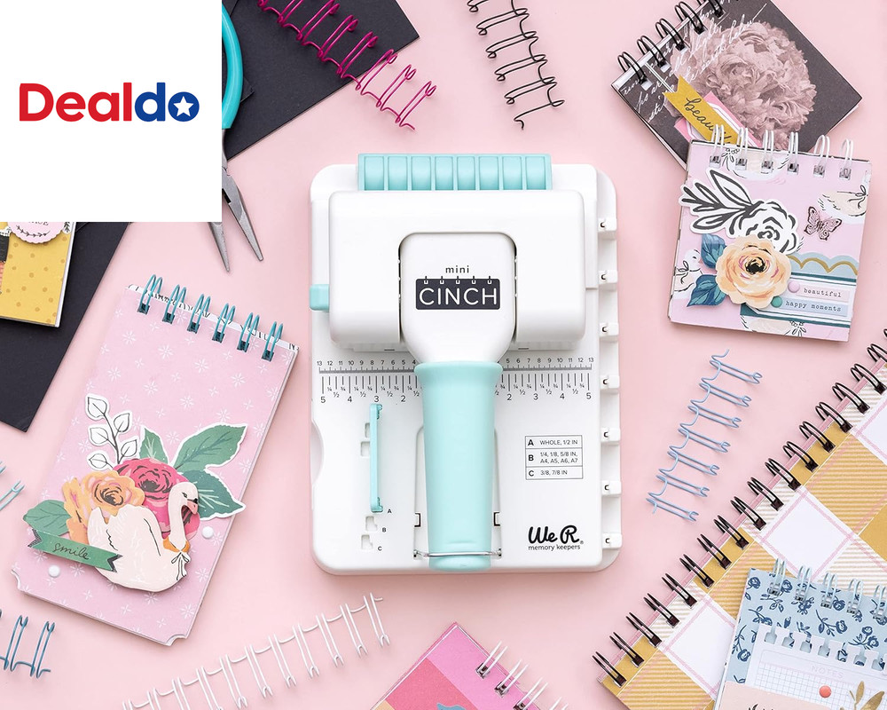 Mini Cinch Bundle Includes Book Binding Machine, 16 Wires, Wire Cutters, and Six