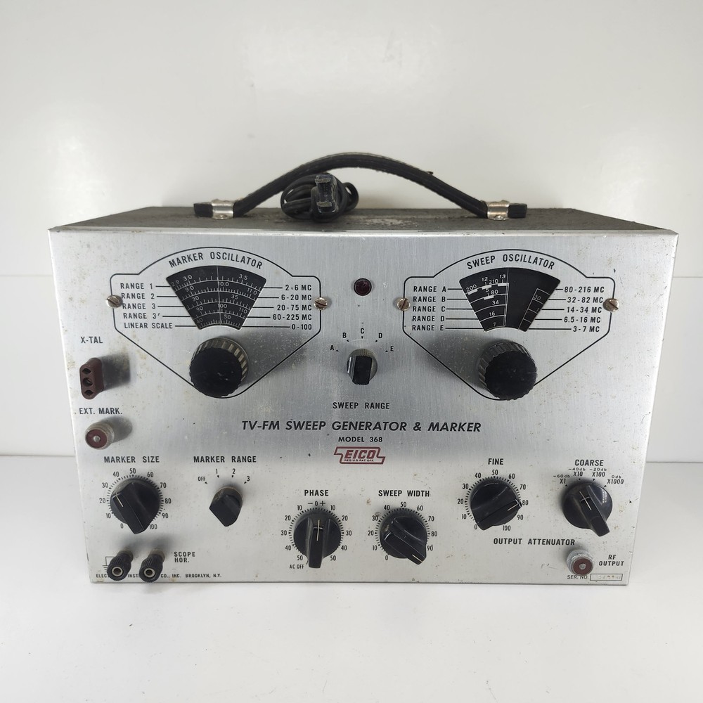 Vintage Eico TV-FM Sweep Generator & Marker Model 368-Untested Powers on