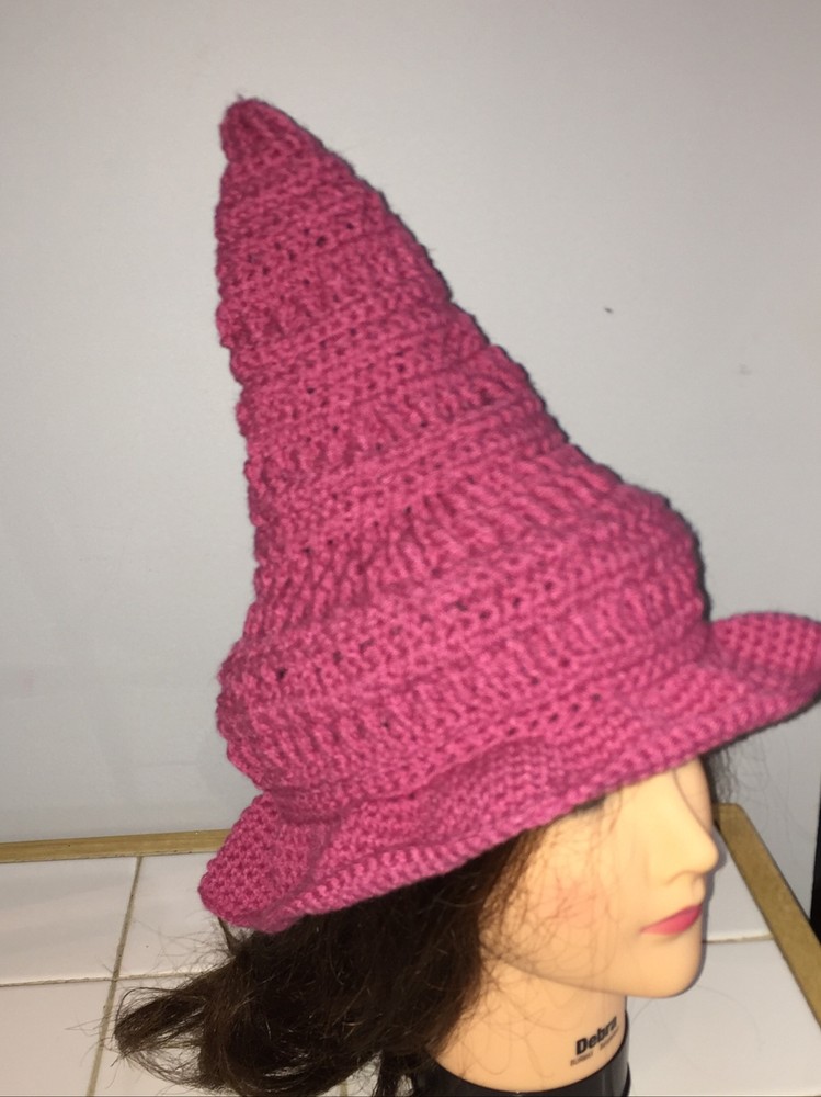 Handmade Crochet Witch Fairy Pixie Hat