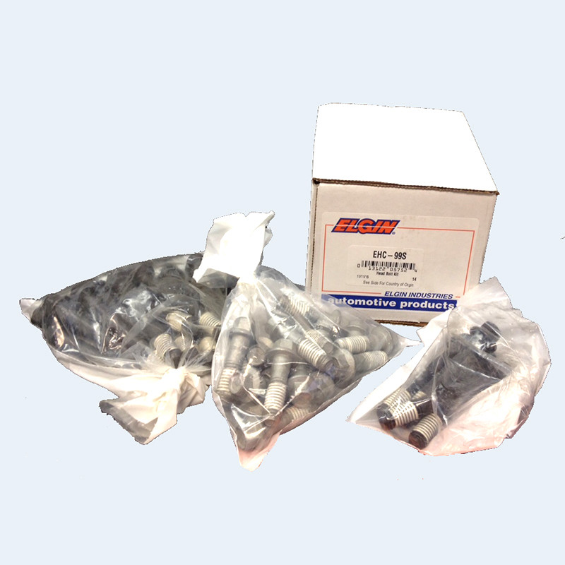 Elgin Cylinder Head Bolt Set EHC-99S; Hex Head Black Steel for SBC