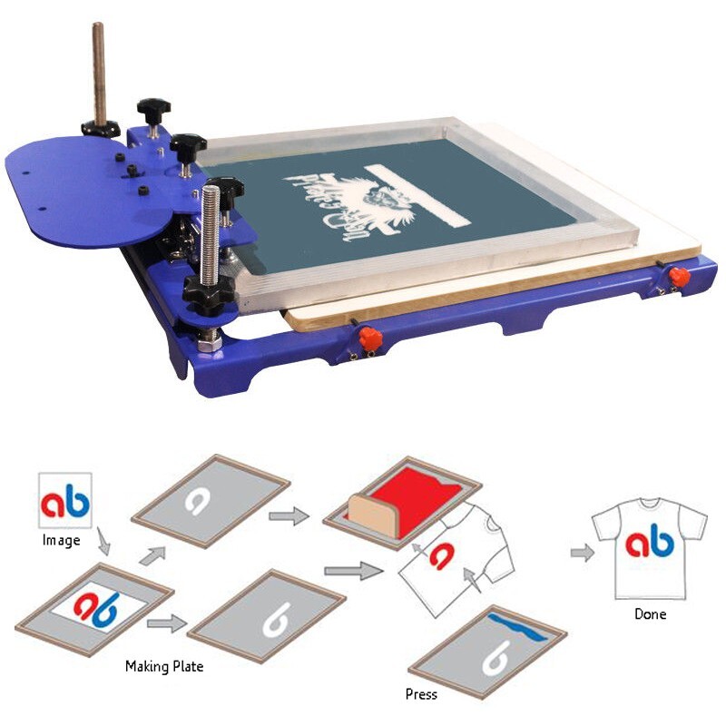 Micro-adjust 1 Color Screen Printing Machine 30" x 24" Pallet Press Printer