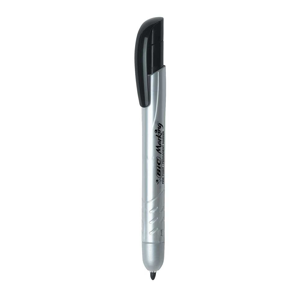 BIC Intensity Retractable Permanent Marker 12 Count Black Fine Point Markers
