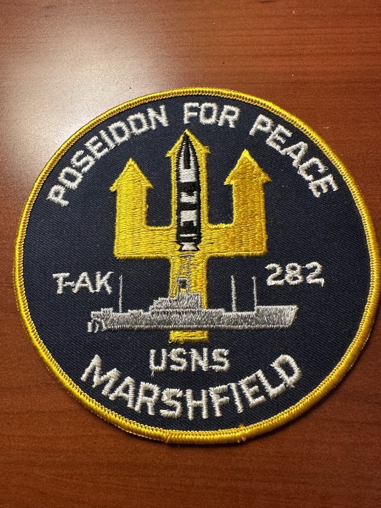 Vintage US Navy USNS Marshfield T-AK 282 Patch