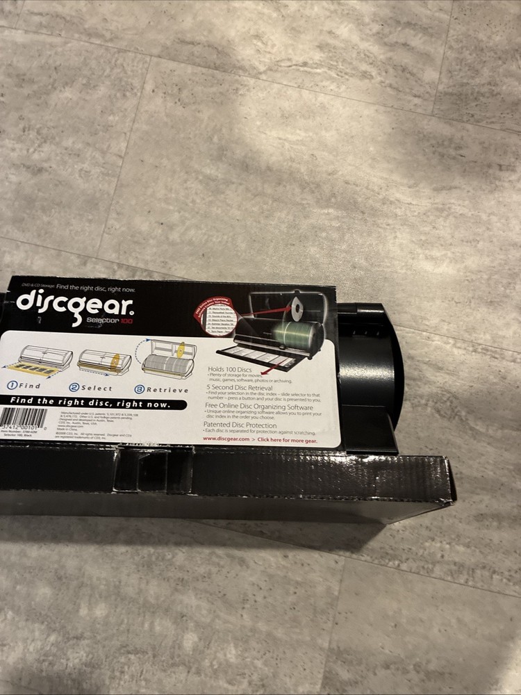 DiscGear Selector 100 Disc Retrieval Storage Organizer CD, DVD, Blu-Ray, & Games