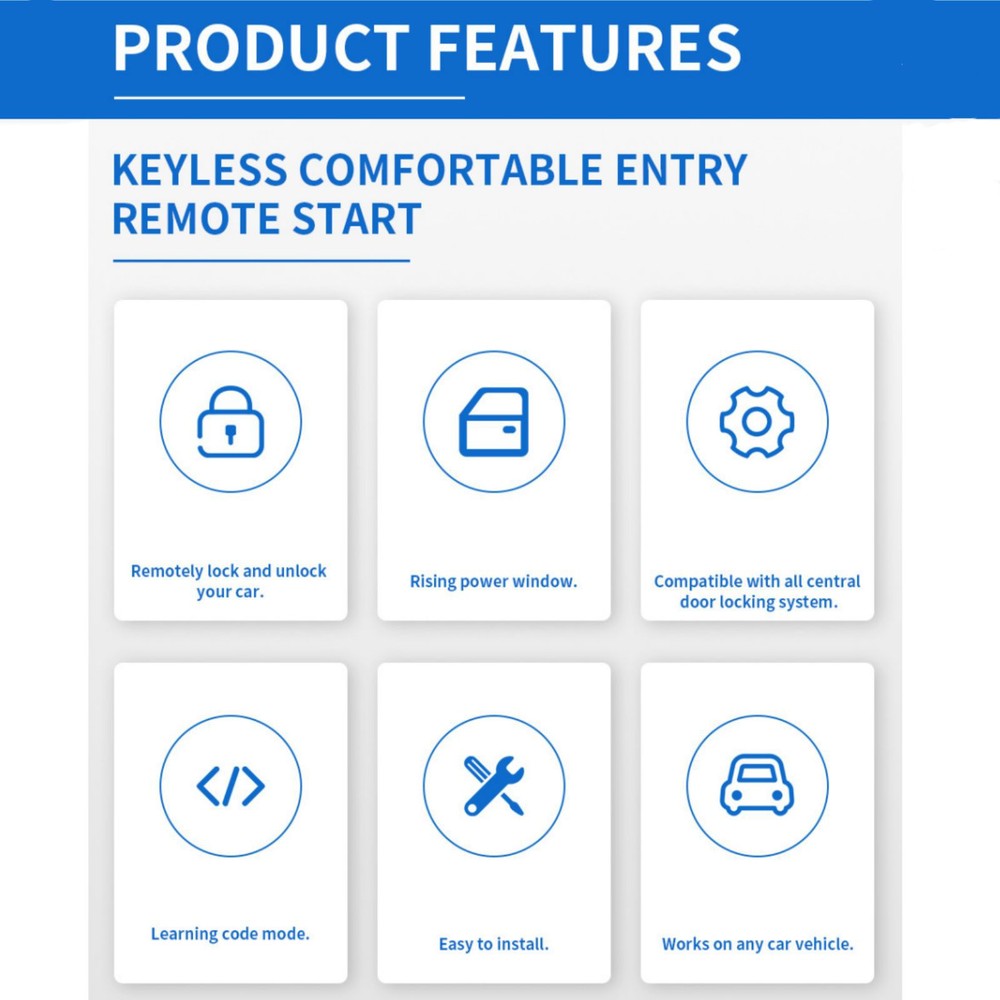 Car Remote Central Kit Door Lock Locking Keyless Entry System For Any Car