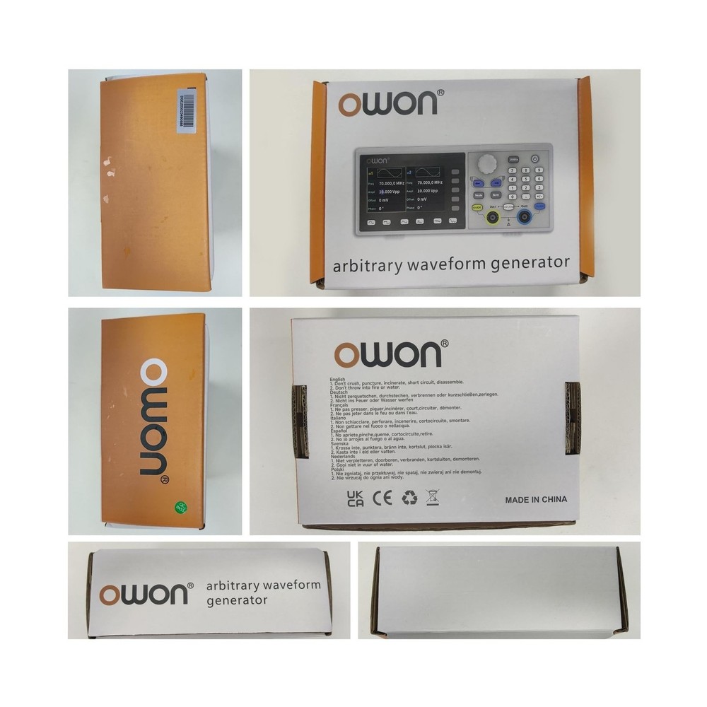 OWON Waveform Generator, 60MHz Bandwidth,300MSa/s Sampling Rate, 14 bits Vert...