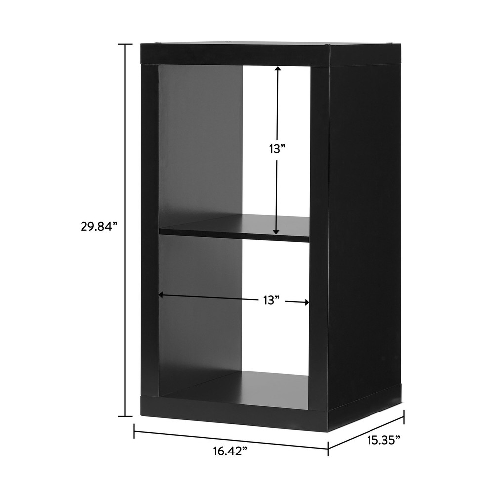 Better Homes & Gardens 2 Cube Storage Organizer, Solid Black