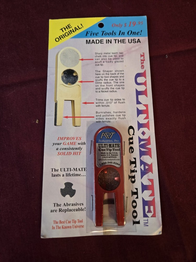 The Ultimate Cue-tip Tool Red Billiards Accessories New