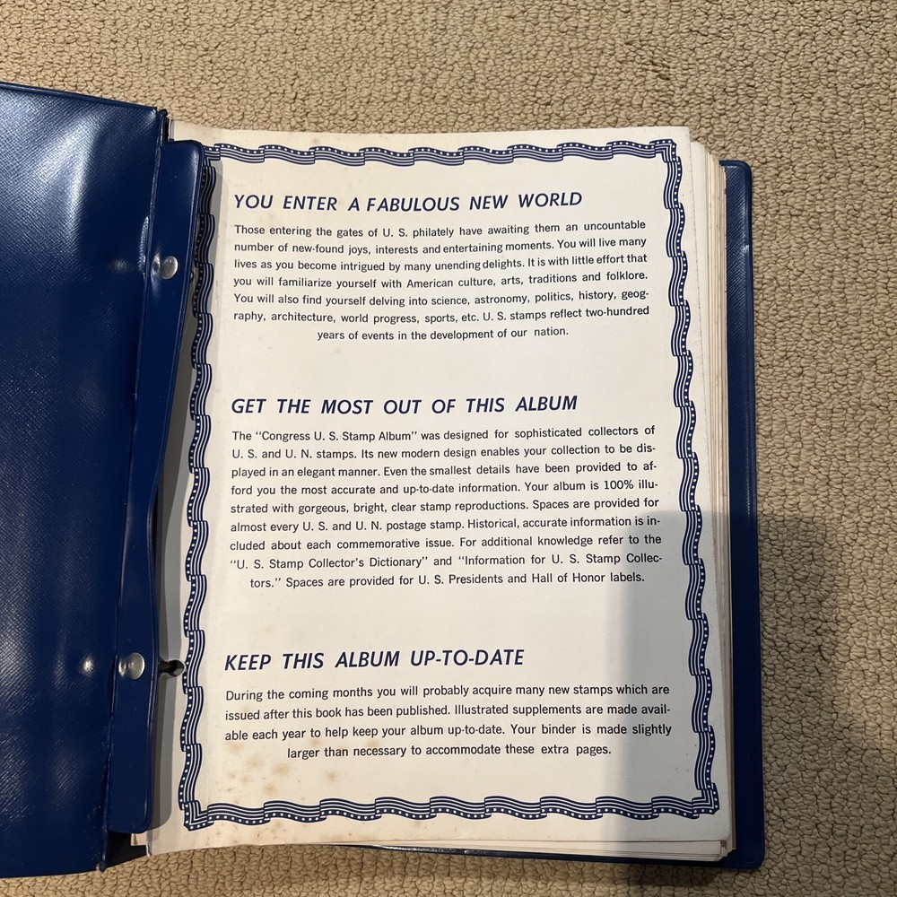 United Statws Congress Stamp Album