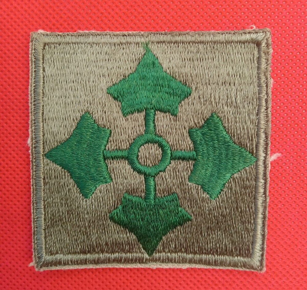 US Army Authentic Early WW2 4th Infantry Division, Large "Squared Ivy" Patch