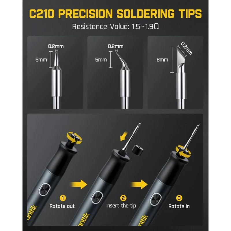 Fanttik T1 Max Soldering Iron Kit, Cordless Soldering Iron, 7 Seconds Fast Heati