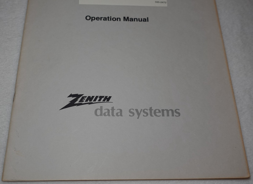 Zenith Data Systems Floppy Disk Model Z47-BA 1980 Operation Manual
