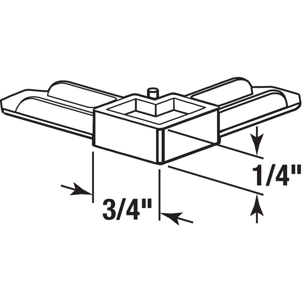 1/4 In. X 3/4 In. Screen Frame Corner, Gray Plastic (100-Pack)
