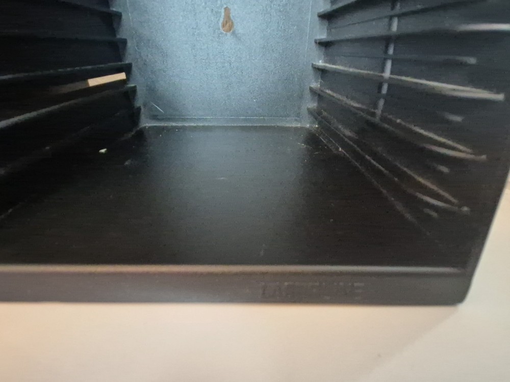 Laserline 60 CD Storage Rack Wall Mount Case Holder Black Hard Plastic CD60