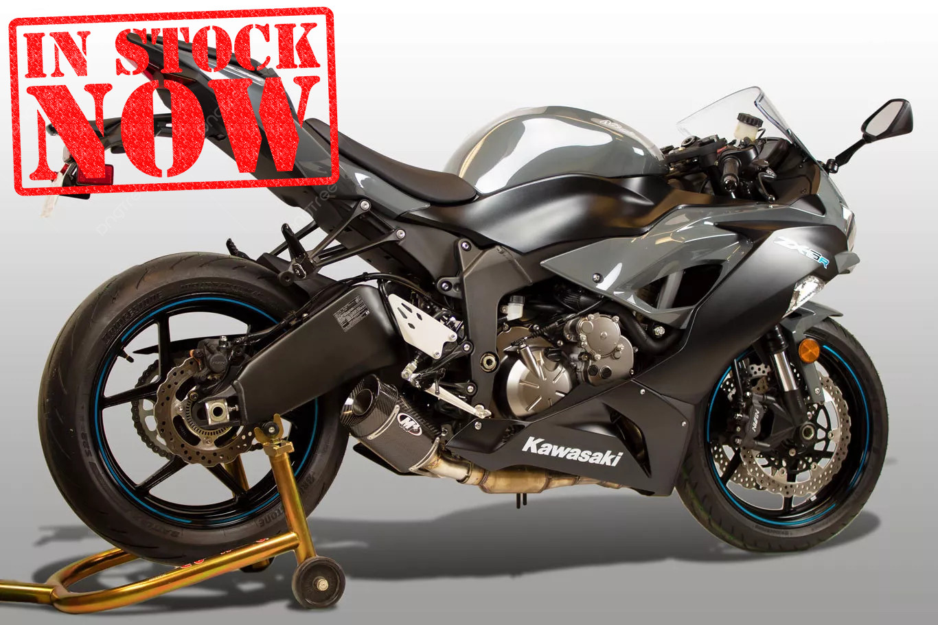 M4 Exhaust Kawasaki ZX6R 2009 through 2026 CARBON Street Slayer Slip-On IN STOCK