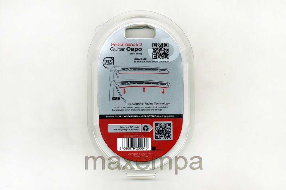 G7th Performance 3 Steel String Guitar Capo Adaptive Radius Tech Satin Black