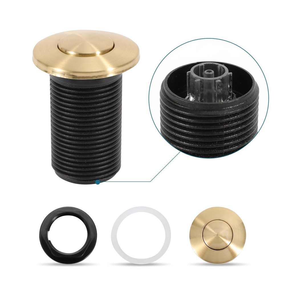 Garbage Disposal Air Switch Kitchen Sink Top Button Long Brushed Nickel Finish
